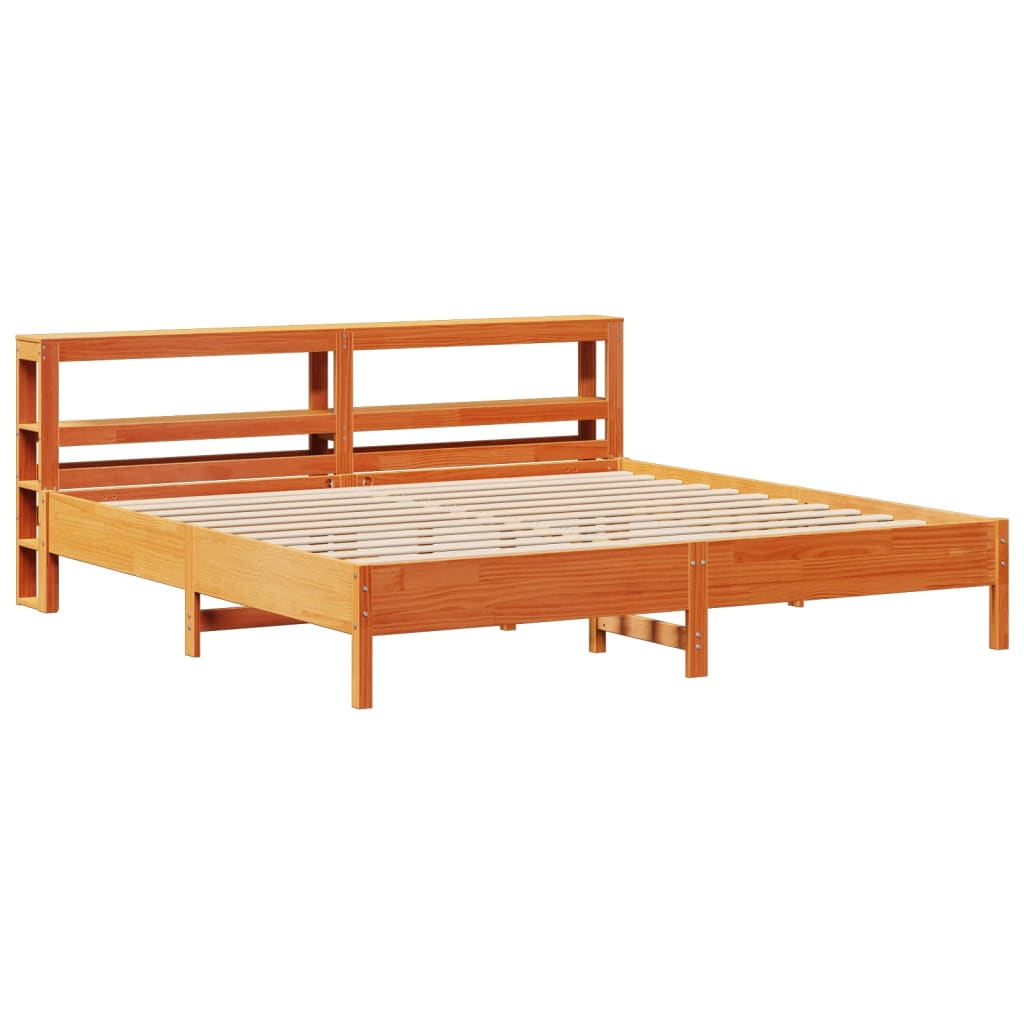 Bedframe zonder matras massief grenenhout wasbruin 180x200 cm Bedden & bedframes | Creëer jouw Trendy Thuis | Gratis bezorgd & Retour | Trendy.nl