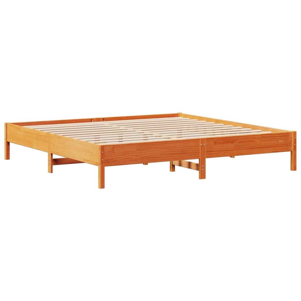 Bedframe zonder matras massief grenenhout wasbruin 180x200 cm Bedden & bedframes | Creëer jouw Trendy Thuis | Gratis bezorgd & Retour | Trendy.nl