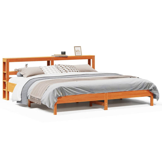 Bedframe zonder matras massief grenenhout wasbruin 180x200 cm Bedden & bedframes | Creëer jouw Trendy Thuis | Gratis bezorgd & Retour | Trendy.nl