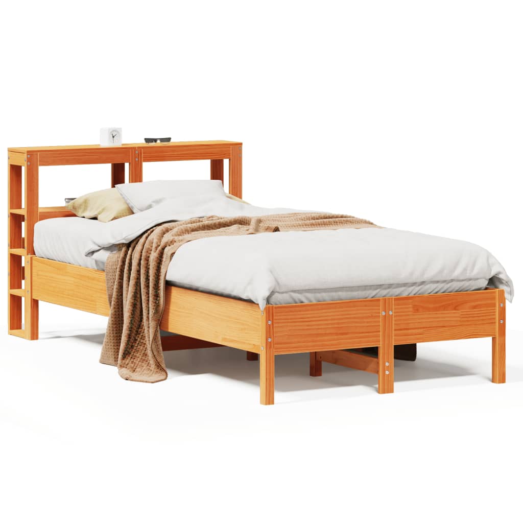 Bedframe zonder matras massief grenenhout wasbruin 90x190 cm Bedden & bedframes | Creëer jouw Trendy Thuis | Gratis bezorgd & Retour | Trendy.nl