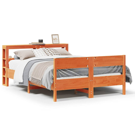 Bedframe zonder matras massief grenenhout wasbruin 160x200 cm Bedden & bedframes | Creëer jouw Trendy Thuis | Gratis bezorgd & Retour | Trendy.nl