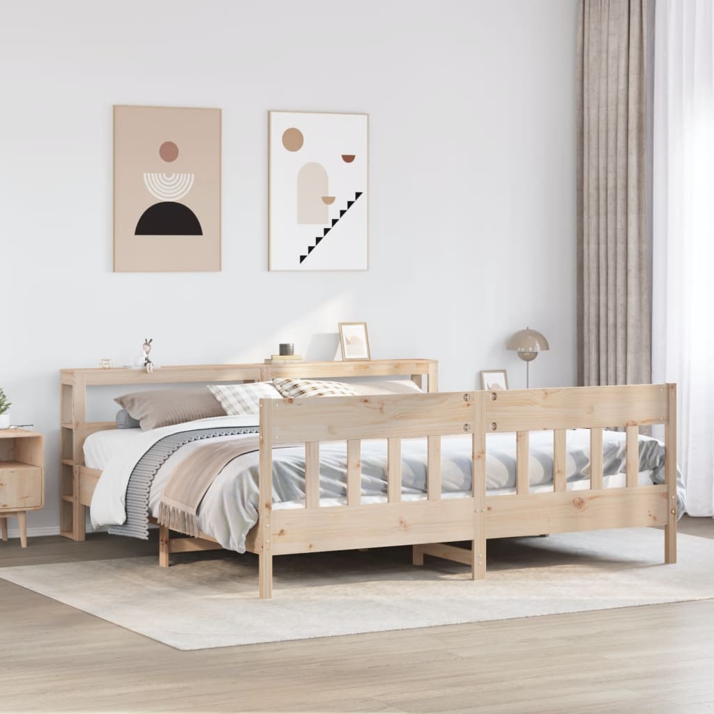 Bedframe zonder matras massief grenenhout 180x200 cm