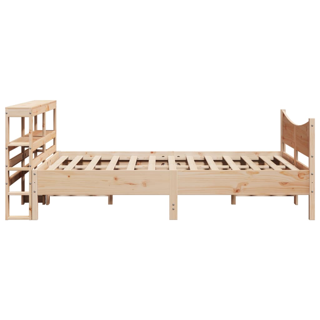 Bedframe met hoofdbord massief grenenhout 160x200 cm