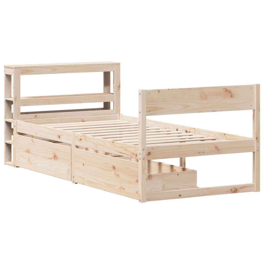 Bedframe zonder matras massief grenenhout 90x200 cm