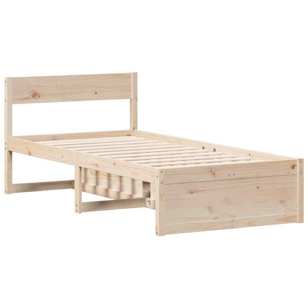 Bedframe zonder matras massief grenenhout 90x200 cm