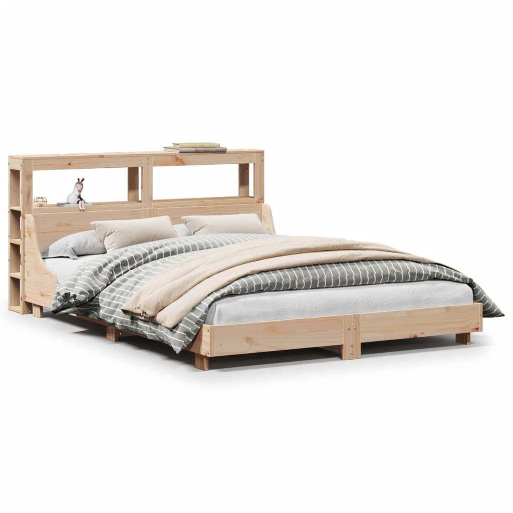 Bedframe zonder matras massief grenenhout 140x190 cm