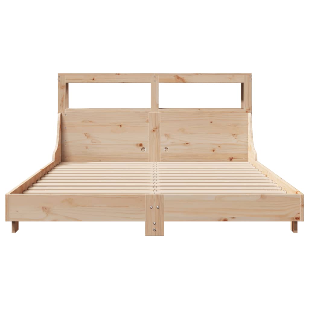 Bedframe zonder matras massief grenenhout 140x190 cm