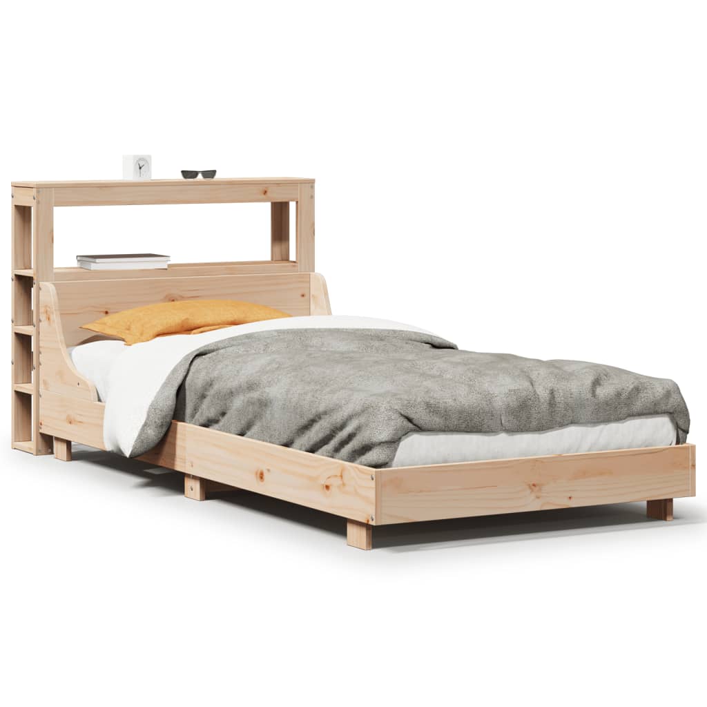 Bedframe zonder matras massief grenenhout 75x190 cm