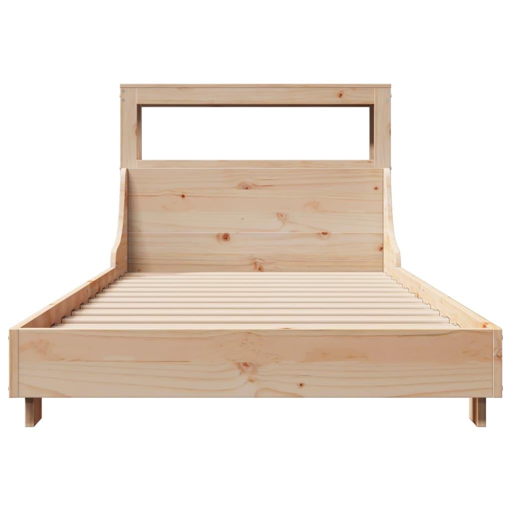 Bedframe zonder matras massief grenenhout 75x190 cm