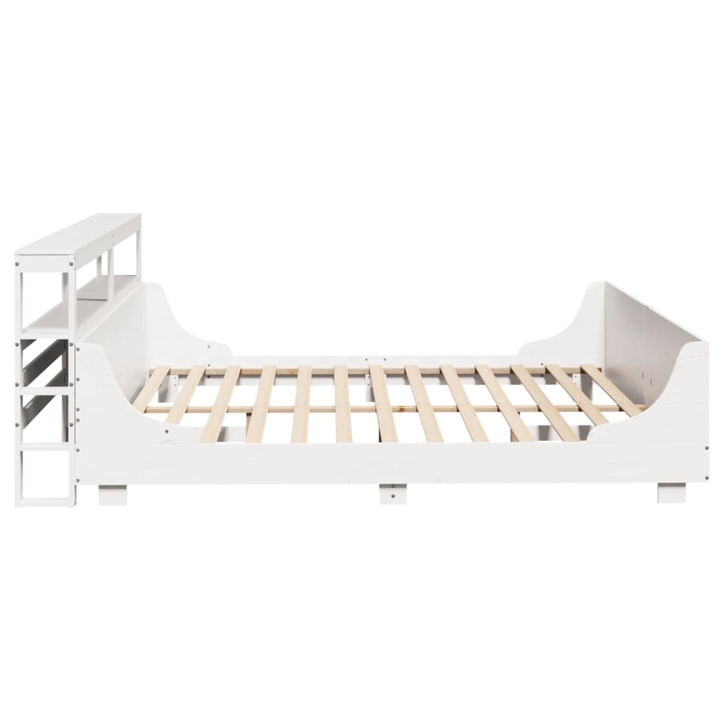 Bedframe zonder matras massief grenenhout wit 200x200 cm