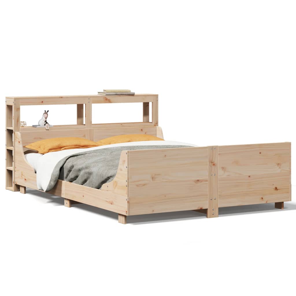 Bedframe zonder matras massief grenenhout 140x190 cm