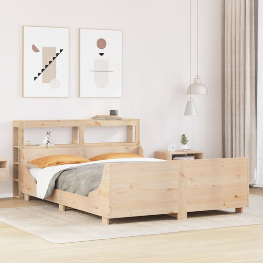 Bedframe zonder matras massief grenenhout 120x190 cm