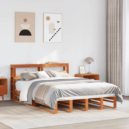 Bedframe zonder matras massief grenenhout wasbruin 120x200 cm Bedden & bedframes | Creëer jouw Trendy Thuis | Gratis bezorgd & Retour | Trendy.nl