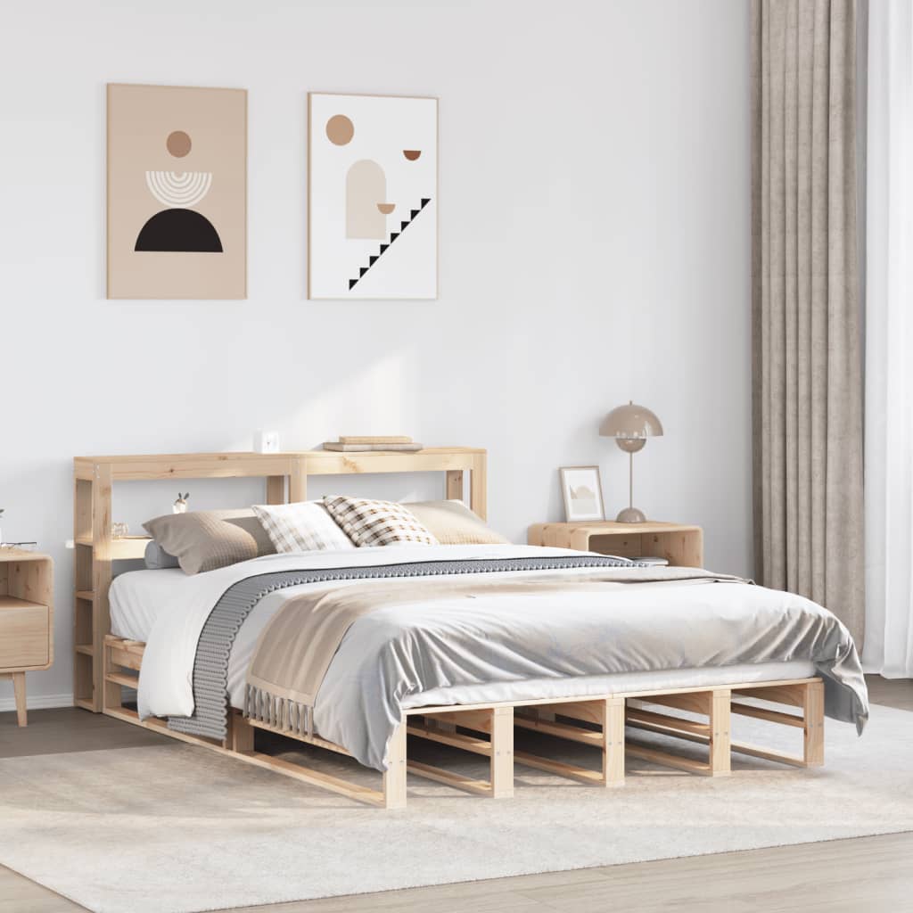 Bedframe zonder matras massief grenenhout 150x200 cm Bedden & bedframes | Creëer jouw Trendy Thuis | Gratis bezorgd & Retour | Trendy.nl