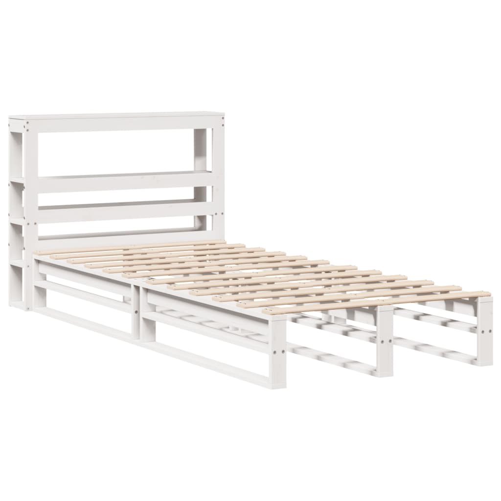 Bedframe zonder matras massief grenenhout wit 75x190 cm Bedden & bedframes | Creëer jouw Trendy Thuis | Gratis bezorgd & Retour | Trendy.nl