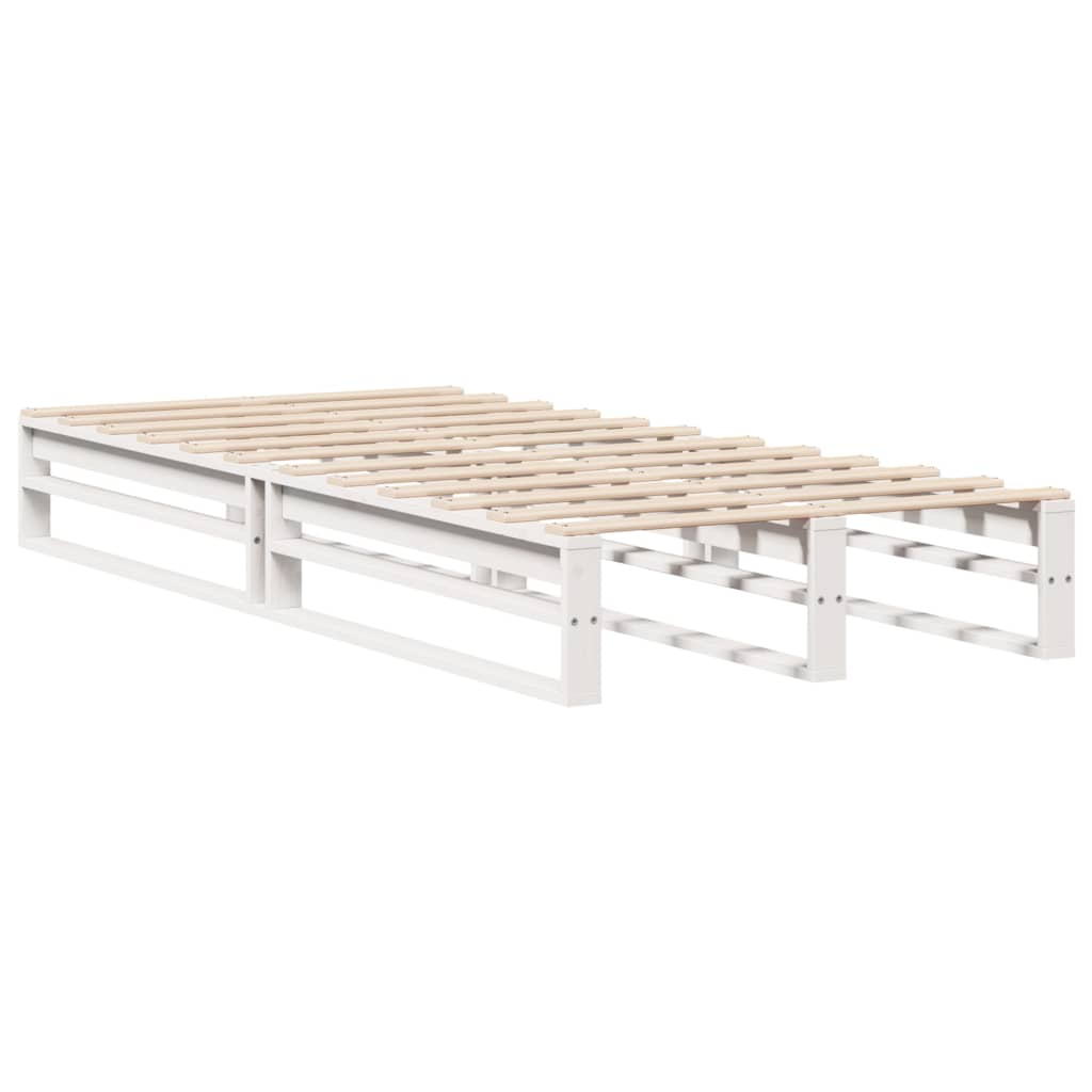 Bedframe zonder matras massief grenenhout wit 75x190 cm Bedden & bedframes | Creëer jouw Trendy Thuis | Gratis bezorgd & Retour | Trendy.nl