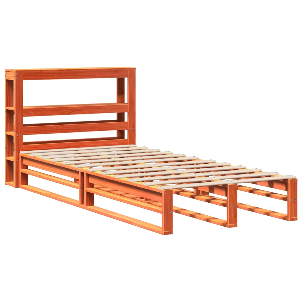 Bedframe zonder matras massief grenenhout wasbruin 90x190 cm Bedden & bedframes | Creëer jouw Trendy Thuis | Gratis bezorgd & Retour | Trendy.nl