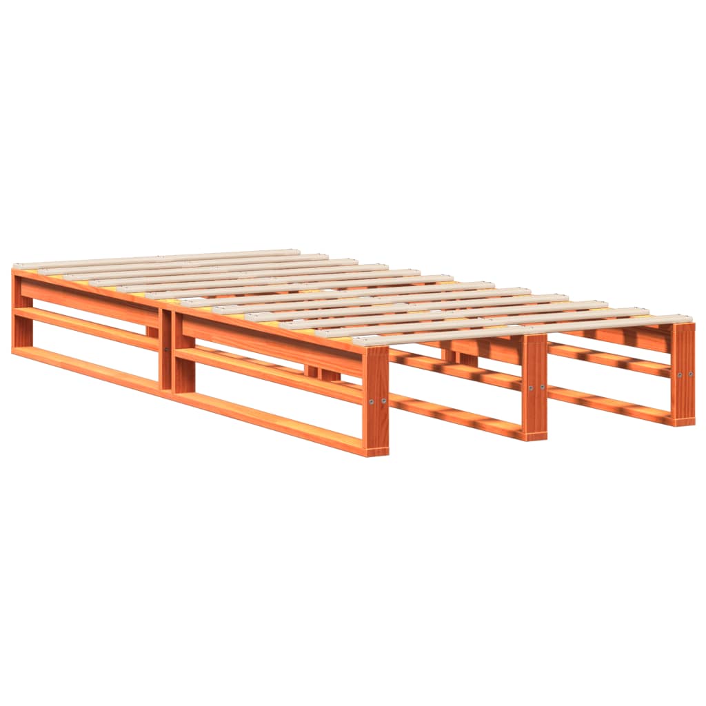 Bedframe zonder matras massief grenenhout wasbruin 90x190 cm Bedden & bedframes | Creëer jouw Trendy Thuis | Gratis bezorgd & Retour | Trendy.nl