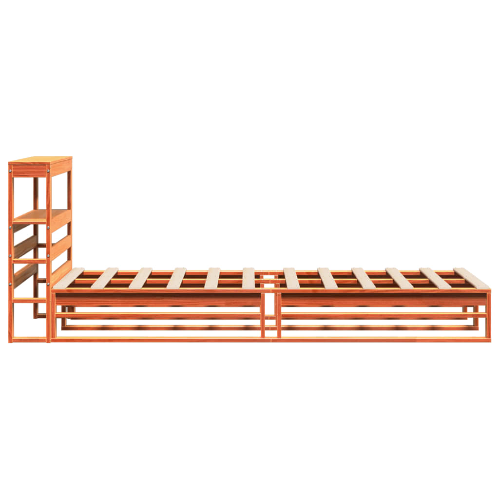 Bedframe zonder matras massief grenenhout wasbruin 90x190 cm Bedden & bedframes | Creëer jouw Trendy Thuis | Gratis bezorgd & Retour | Trendy.nl