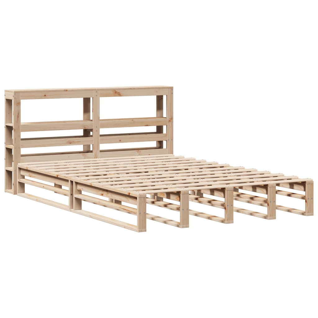 Bedframe zonder matras massief grenenhout 140x190 cm Bedden & bedframes | Creëer jouw Trendy Thuis | Gratis bezorgd & Retour | Trendy.nl