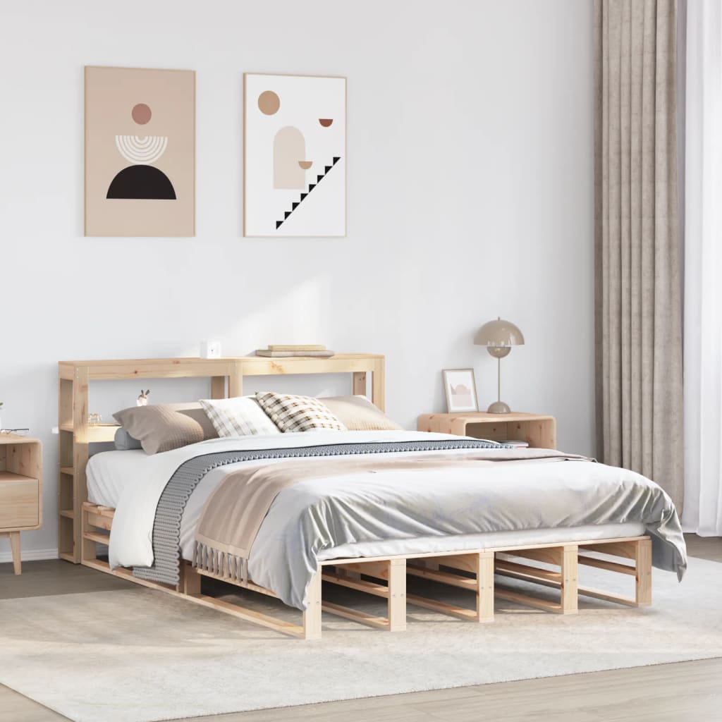 Bedframe zonder matras massief grenenhout 140x190 cm Bedden & bedframes | Creëer jouw Trendy Thuis | Gratis bezorgd & Retour | Trendy.nl