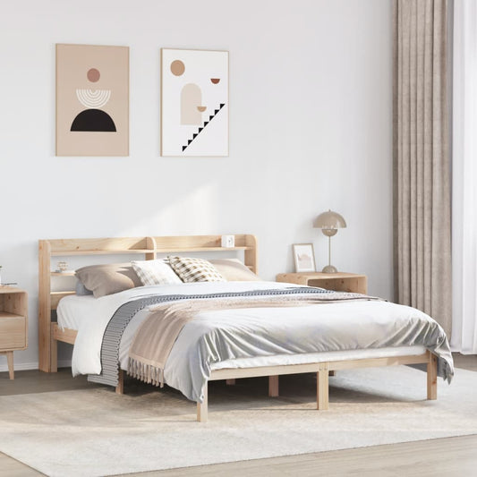 Bedframe zonder matras massief grenenhout 140x190 cm Bedden & bedframes | Creëer jouw Trendy Thuis | Gratis bezorgd & Retour | Trendy.nl