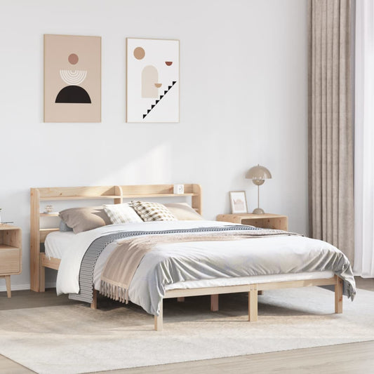 Bedframe zonder matras massief grenenhout 150x200 cm