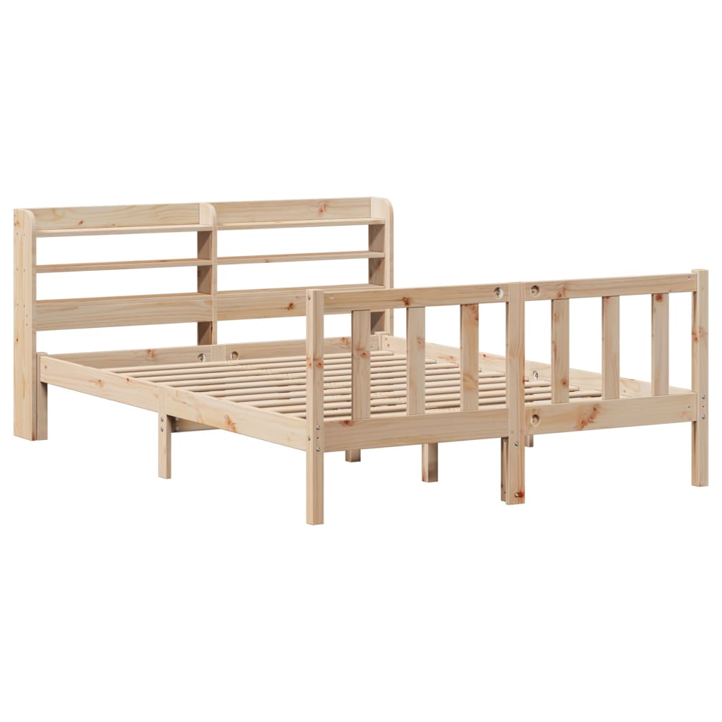 Bedframe zonder matras massief grenenhout 135x190 cm