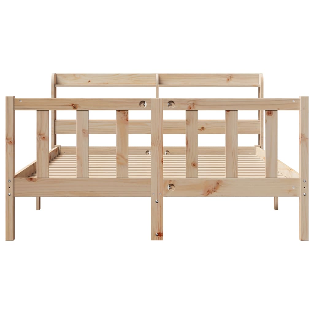 Bedframe zonder matras massief grenenhout 135x190 cm