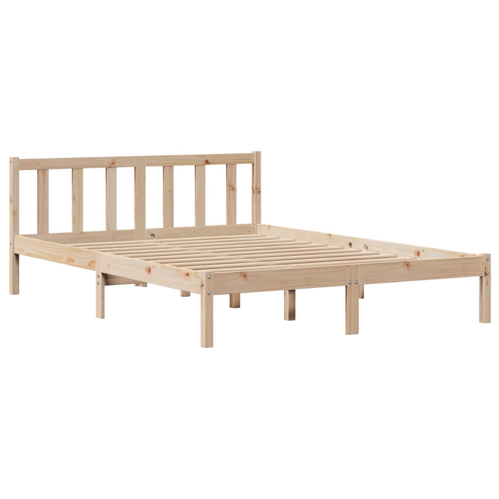 Bedframe zonder matras massief grenenhout 135x190 cm