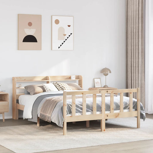 Bedframe zonder matras massief grenenhout 135x190 cm