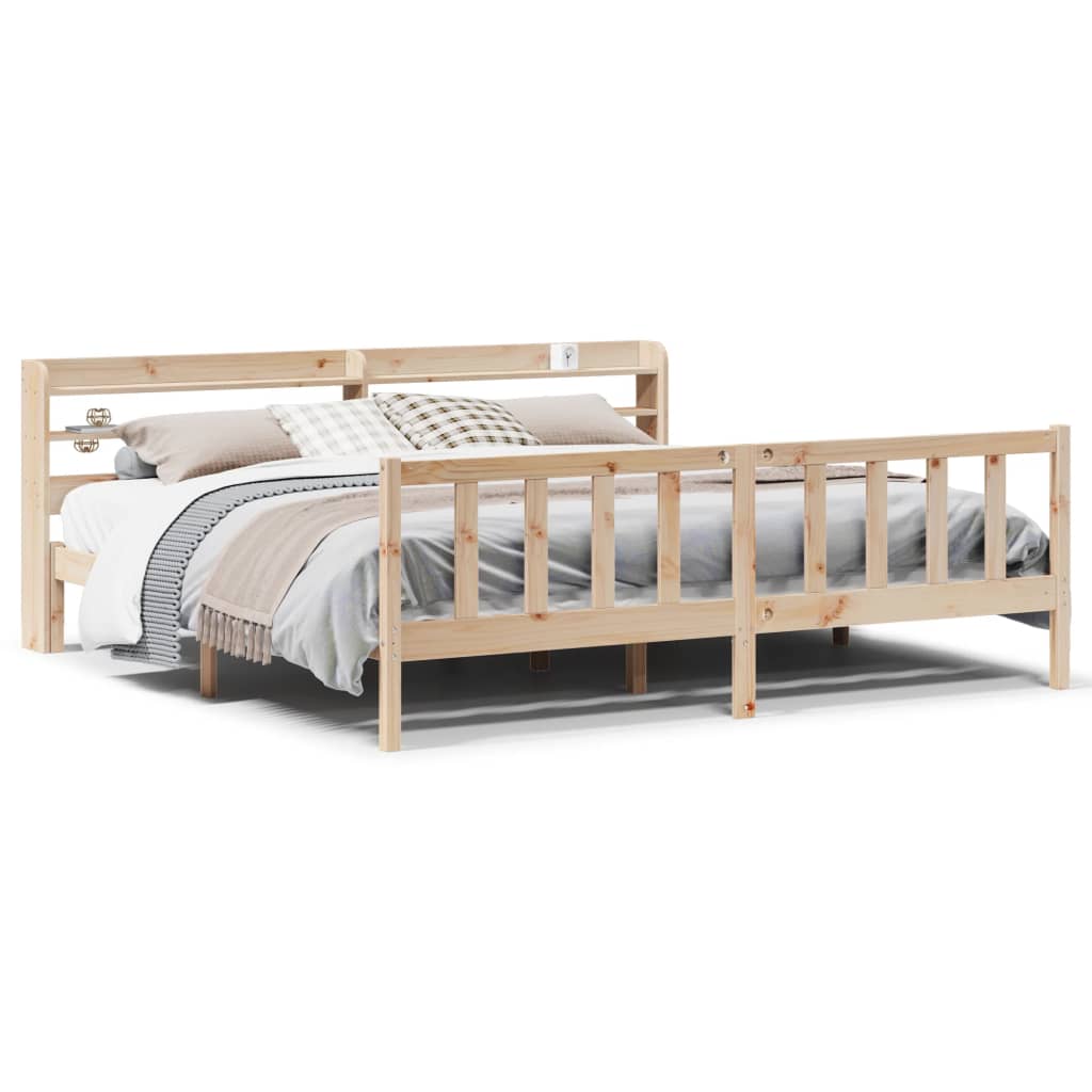 Bedframe zonder matras massief grenenhout 180x200 cm