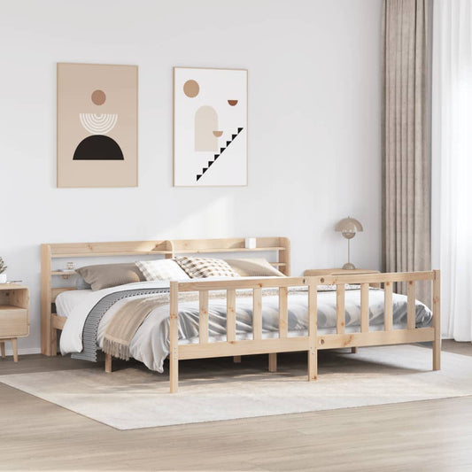 Bedframe zonder matras massief grenenhout 180x200 cm