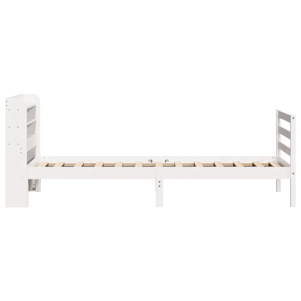 Bedframe met hoofdeinde 100x200 cm massief grenenhout wit Bedden & bedframes | Creëer jouw Trendy Thuis | Gratis bezorgd & Retour | Trendy.nl