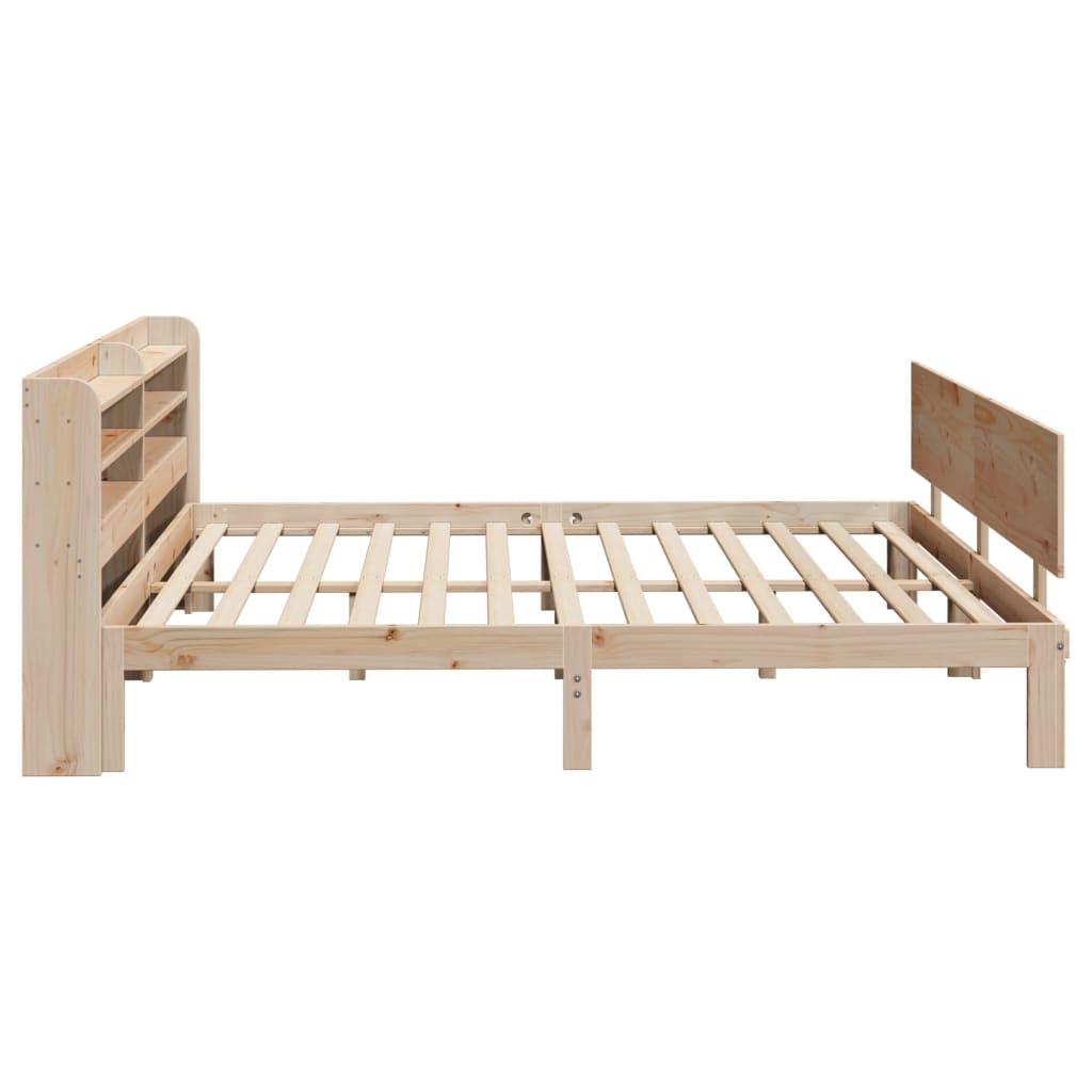 Bedframe met hoofdbord massief grenenhout 200x200 cm Bedden & bedframes | Creëer jouw Trendy Thuis | Gratis bezorgd & Retour | Trendy.nl