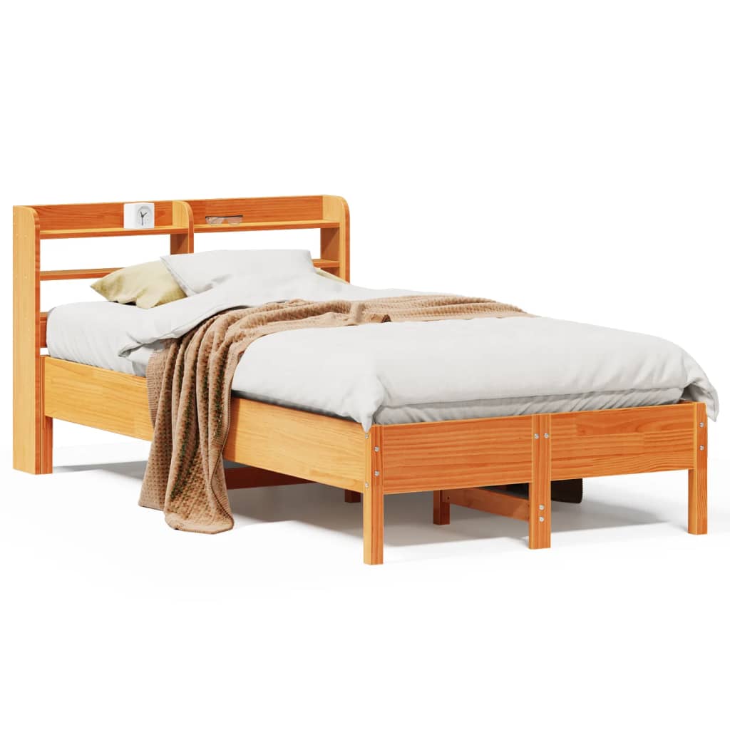 Bedframe zonder matras massief grenenhout wasbruin 90x190 cm Bedden & bedframes | Creëer jouw Trendy Thuis | Gratis bezorgd & Retour | Trendy.nl