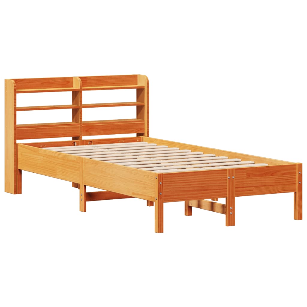 Bedframe zonder matras massief grenenhout wasbruin 90x190 cm Bedden & bedframes | Creëer jouw Trendy Thuis | Gratis bezorgd & Retour | Trendy.nl