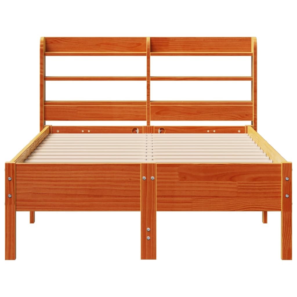 Bedframe zonder matras massief grenenhout wasbruin 90x190 cm Bedden & bedframes | Creëer jouw Trendy Thuis | Gratis bezorgd & Retour | Trendy.nl