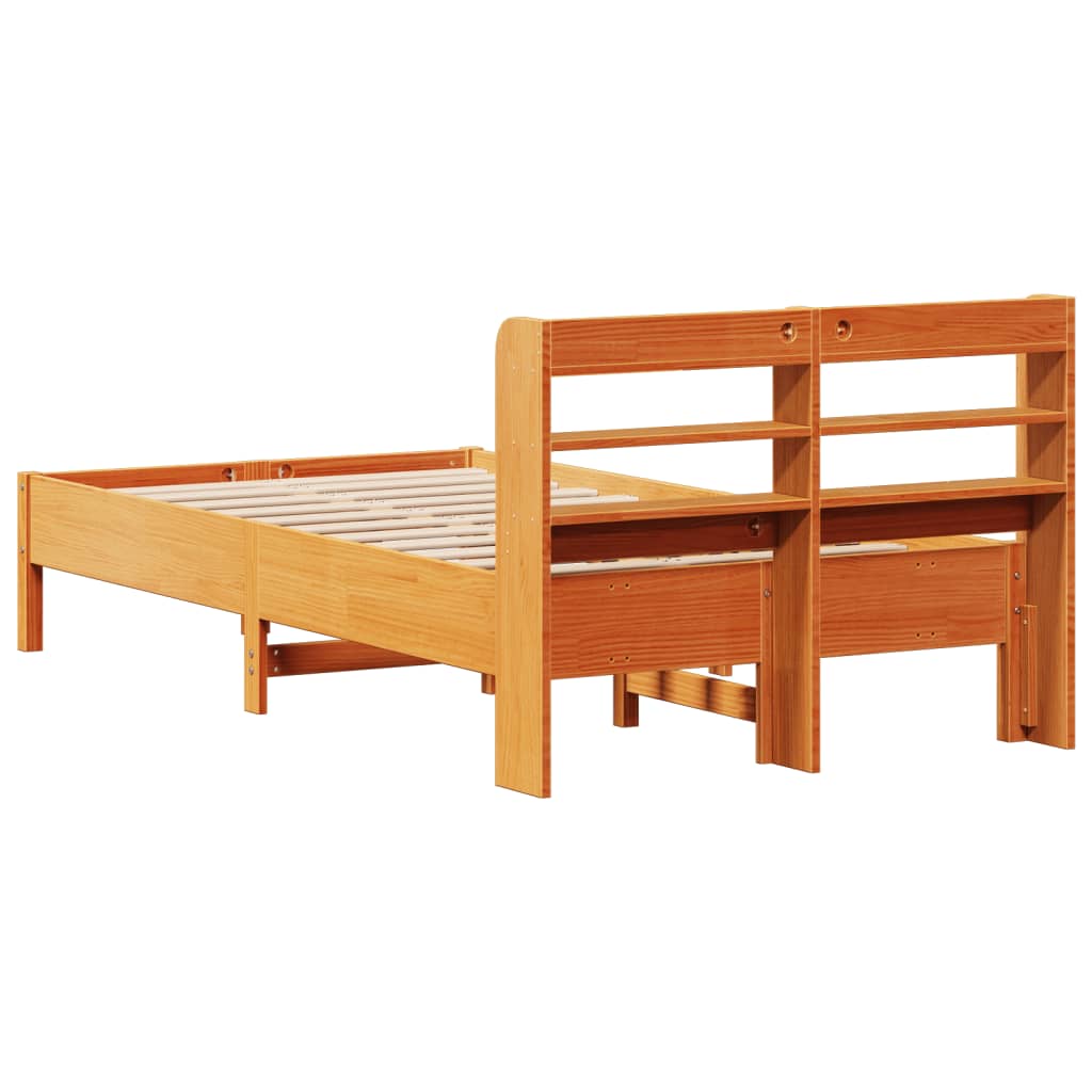 Bedframe zonder matras massief grenenhout wasbruin 90x190 cm Bedden & bedframes | Creëer jouw Trendy Thuis | Gratis bezorgd & Retour | Trendy.nl