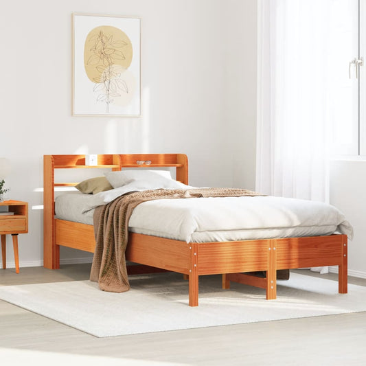 Bedframe zonder matras massief grenenhout wasbruin 90x190 cm Bedden & bedframes | Creëer jouw Trendy Thuis | Gratis bezorgd & Retour | Trendy.nl