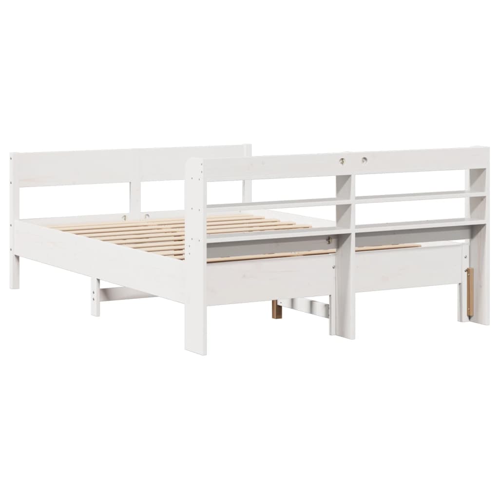 Bedframe zonder matras massief grenenhout wit 140x200 cm Bedden & bedframes | Creëer jouw Trendy Thuis | Gratis bezorgd & Retour | Trendy.nl