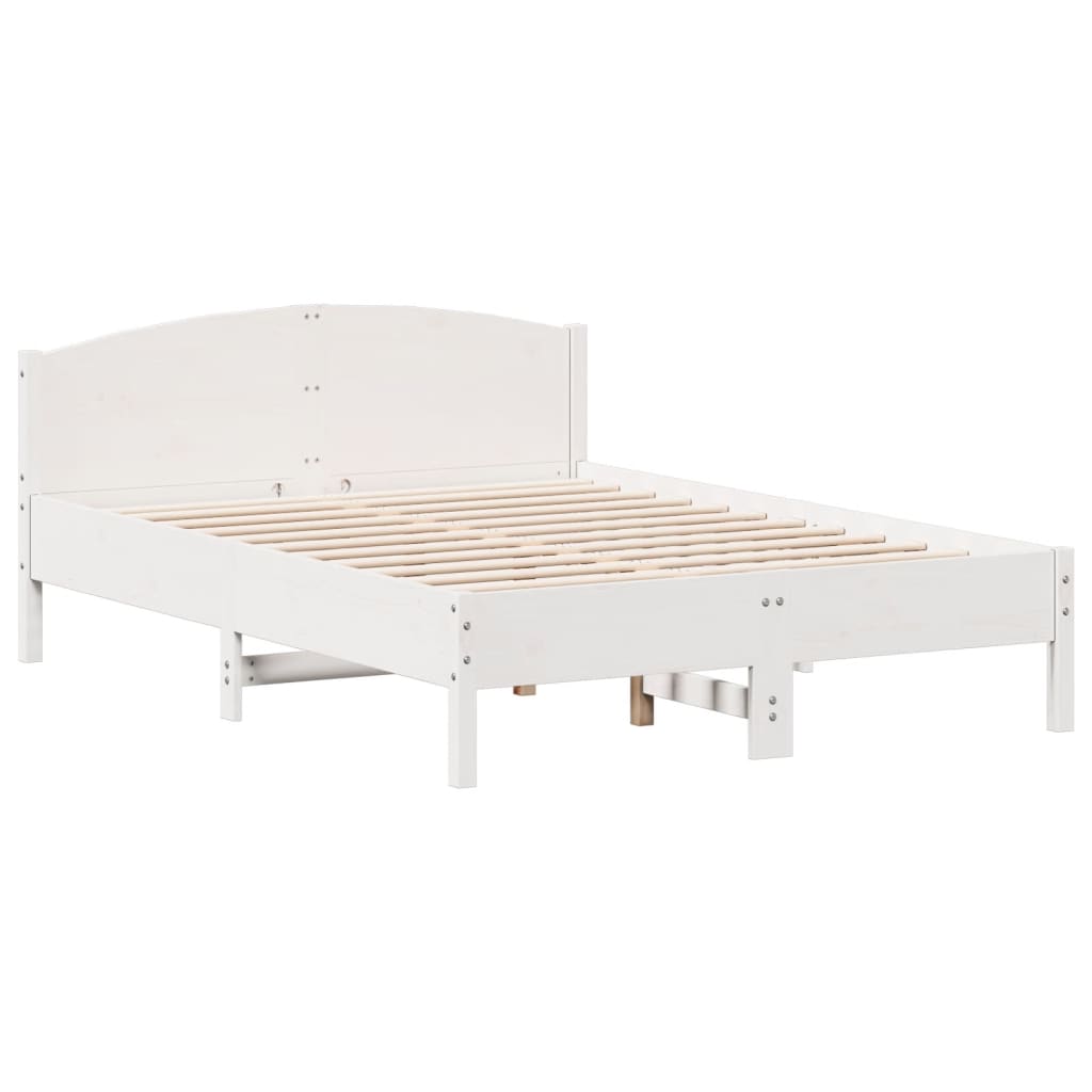 Bedframe zonder matras massief grenenhout wit 160x200 cm Bedden & bedframes | Creëer jouw Trendy Thuis | Gratis bezorgd & Retour | Trendy.nl