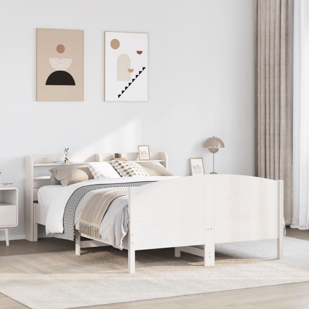 Bedframe zonder matras massief grenenhout wit 160x200 cm Bedden & bedframes | Creëer jouw Trendy Thuis | Gratis bezorgd & Retour | Trendy.nl