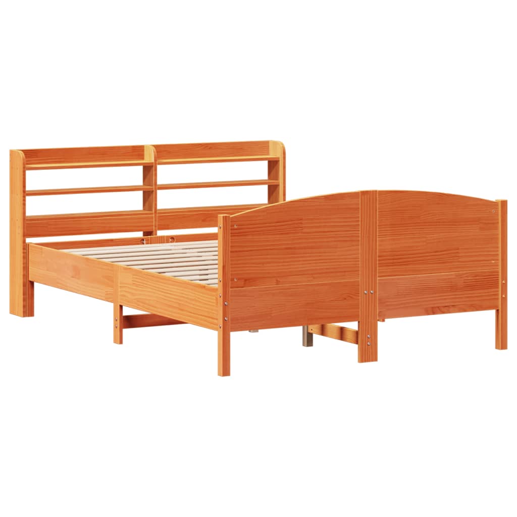 Bedframe zonder matras massief grenenhout wasbruin 160x200 cm Bedden & bedframes | Creëer jouw Trendy Thuis | Gratis bezorgd & Retour | Trendy.nl