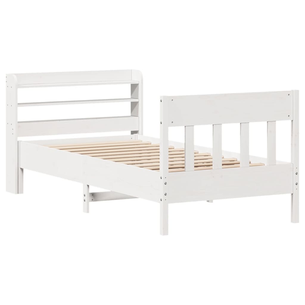 Bedframe zonder matras massief grenenhout wit 140x200 cm Bedden & bedframes | Creëer jouw Trendy Thuis | Gratis bezorgd & Retour | Trendy.nl