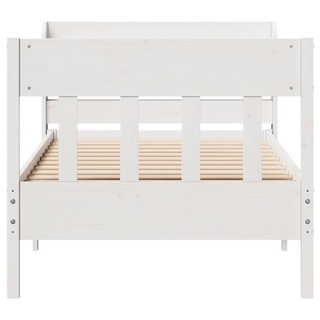 Bedframe zonder matras massief grenenhout wit 140x200 cm Bedden & bedframes | Creëer jouw Trendy Thuis | Gratis bezorgd & Retour | Trendy.nl