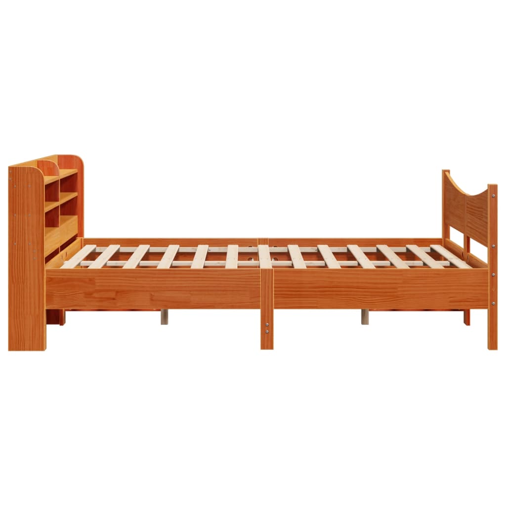 Bedframe met hoofdbord grenenhout wasbruin 140x200 cm Bedden & bedframes | Creëer jouw Trendy Thuis | Gratis bezorgd & Retour | Trendy.nl