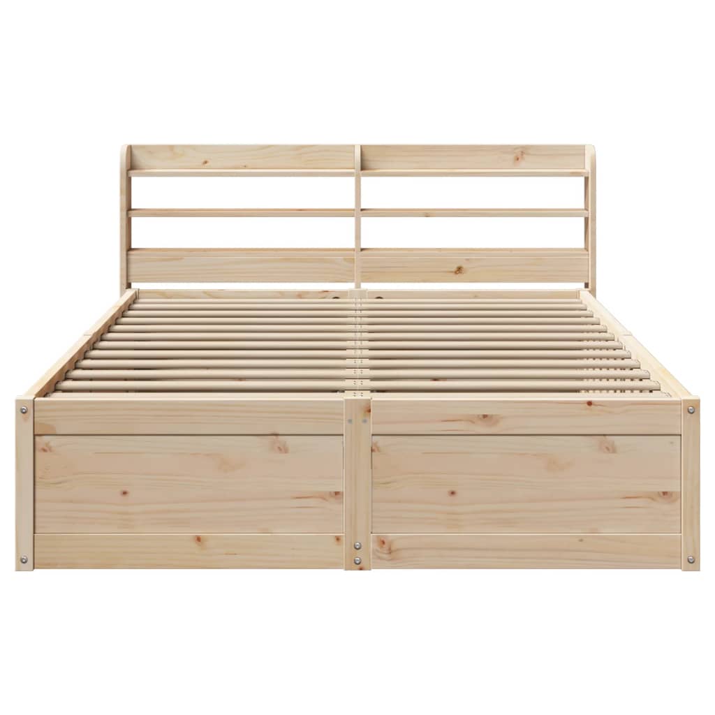 Bedframe met hoofdbord massief grenenhout 120x200 cm Bedden & bedframes | Creëer jouw Trendy Thuis | Gratis bezorgd & Retour | Trendy.nl