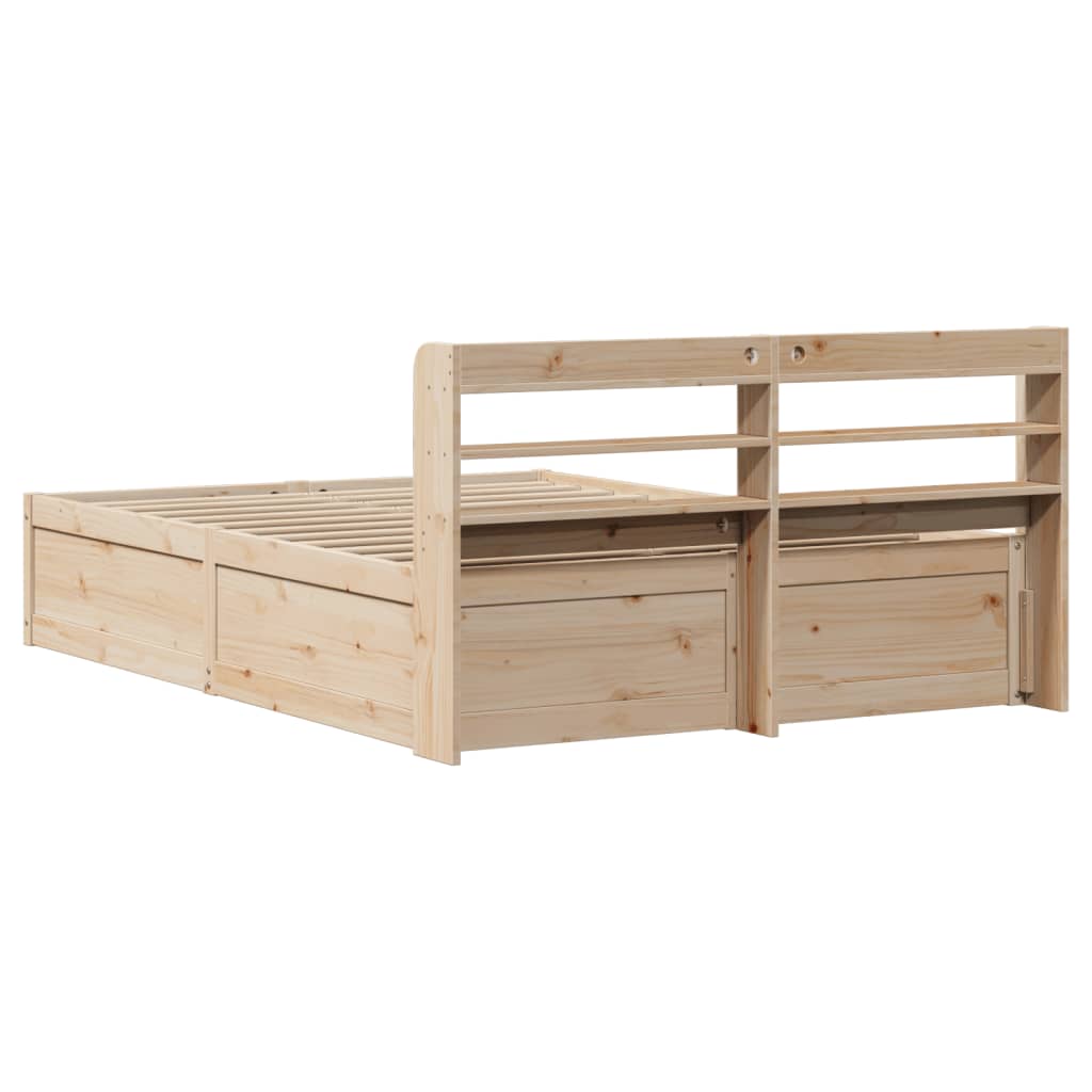 Bedframe met hoofdbord massief grenenhout 120x200 cm Bedden & bedframes | Creëer jouw Trendy Thuis | Gratis bezorgd & Retour | Trendy.nl