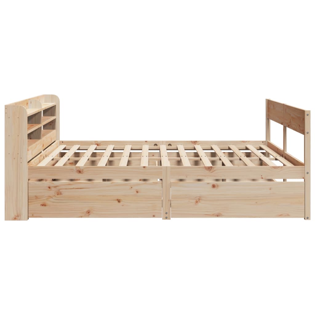 Bedframe zonder matras massief grenenhout 200x200 cm